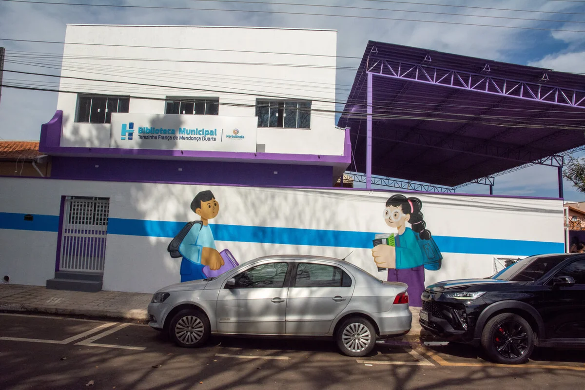 Fachada da nova sede da Biblioteca Municipal Terezinha França de Mendonça Duarte no Remanso Campineiro